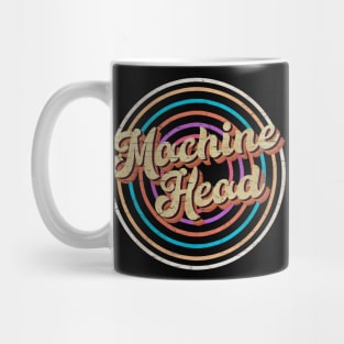 vintage circle line color Machine Head Mug